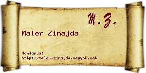 Maler Zinajda névjegykártya